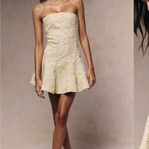 PrettyLittleThing Cream Mini Dress